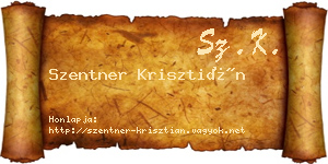 Szentner Krisztián névjegykártya