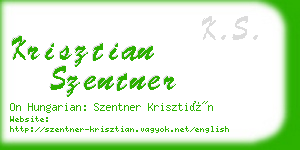 krisztian szentner business card